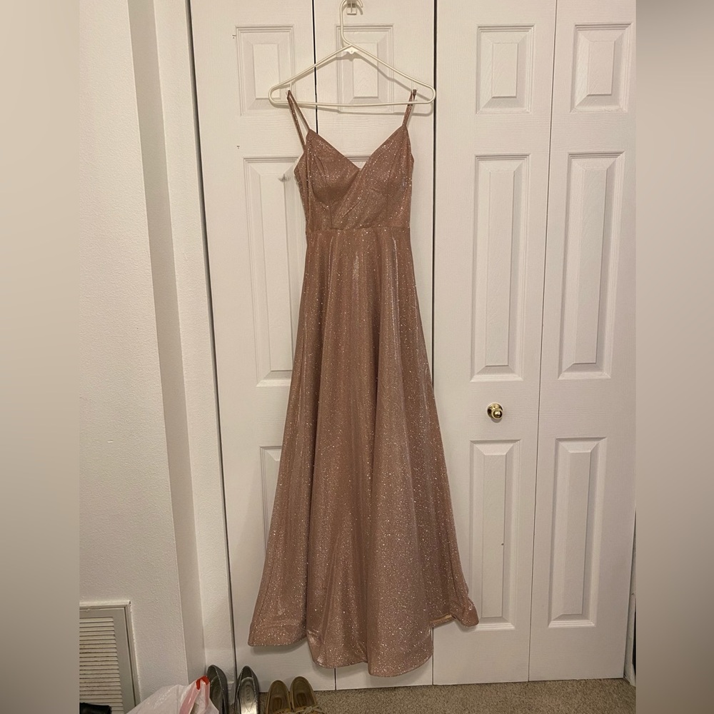 Women’s XS Pink Blue Rain Francesca’s Prom Dress